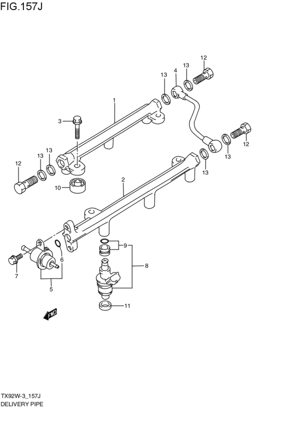delivery pipe / fuel injector