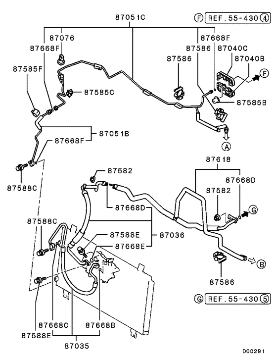 A/c condenser, piping