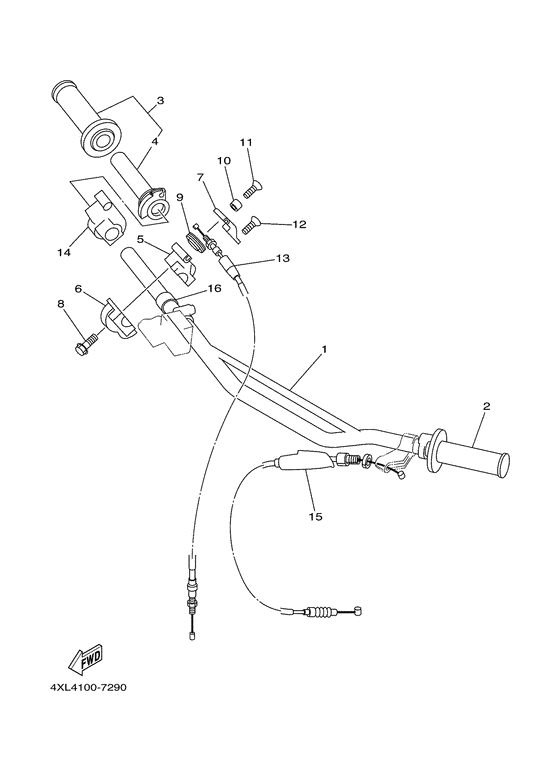 Steering handle & cable