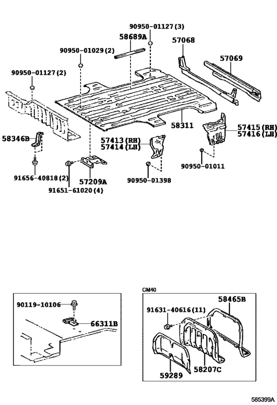 Rear Floor Panel & Rear Floor Member