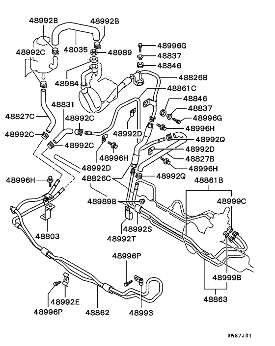 Power steering oil line