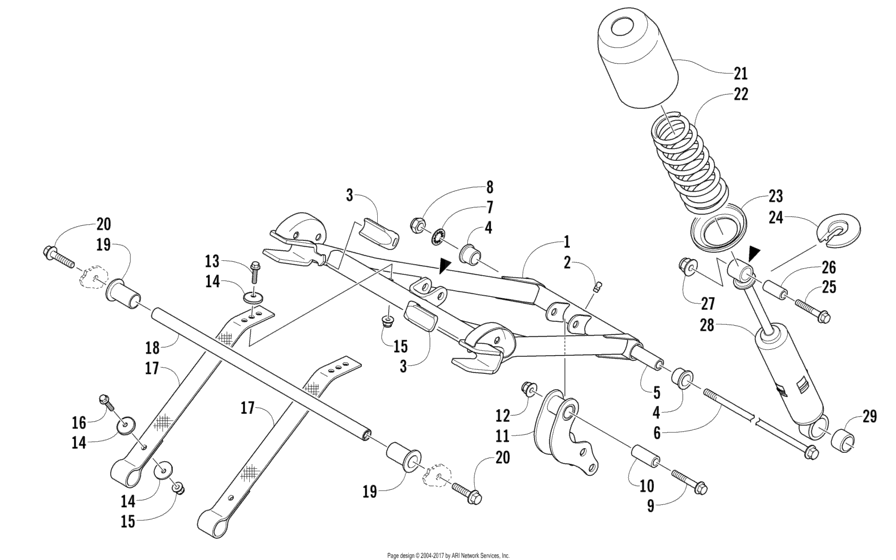 Rear Suspension Front Arm Assembly
