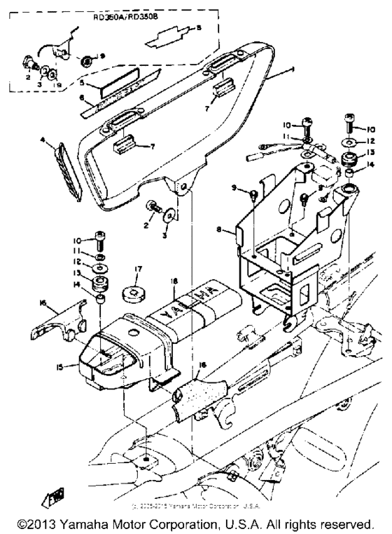 Side cover tool box battery box