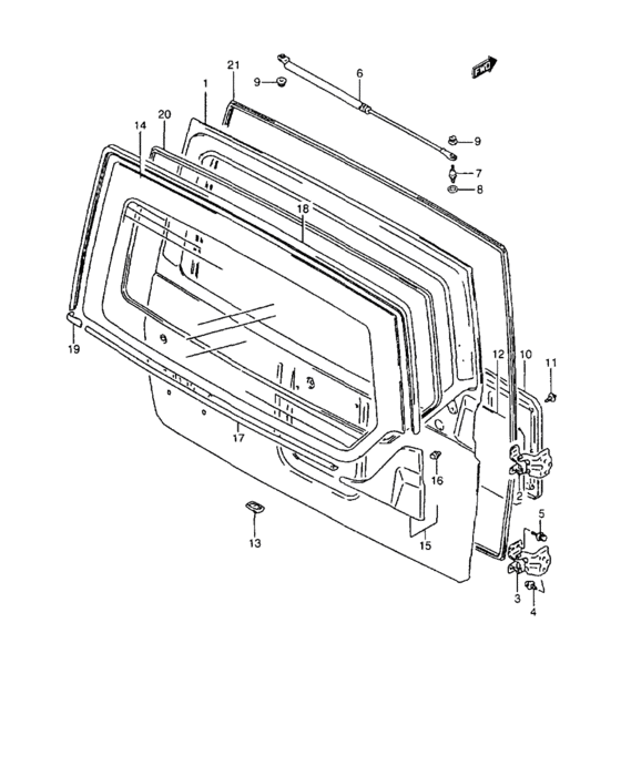 Back door panel
