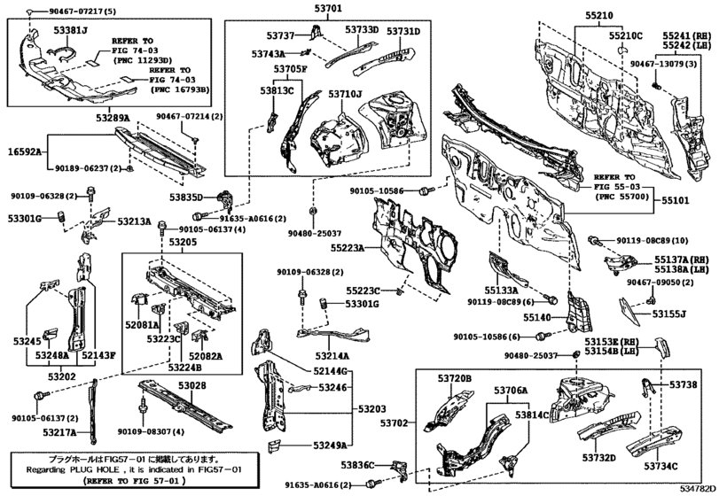 Front Fender Apron & Dash Panel