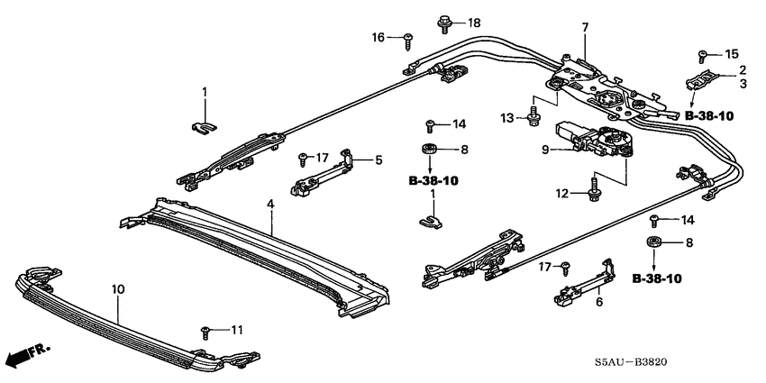 Roof slide components