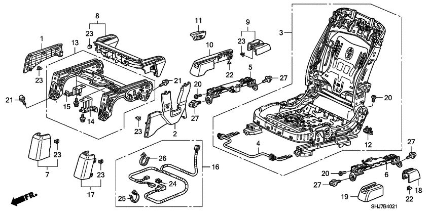 Front seat components
