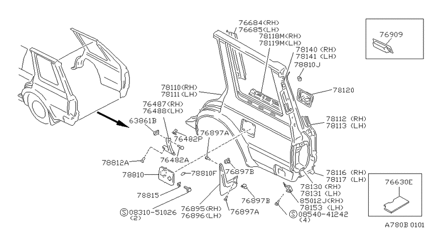 Rear fender & fitting