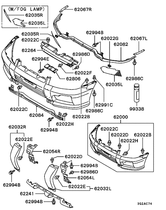 Front bumper & support