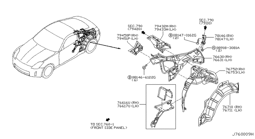 Body side panel