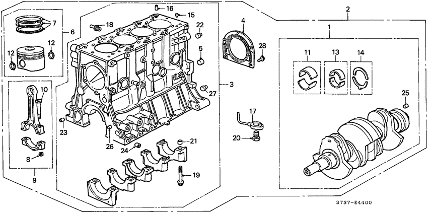 Cylinder block/piston
