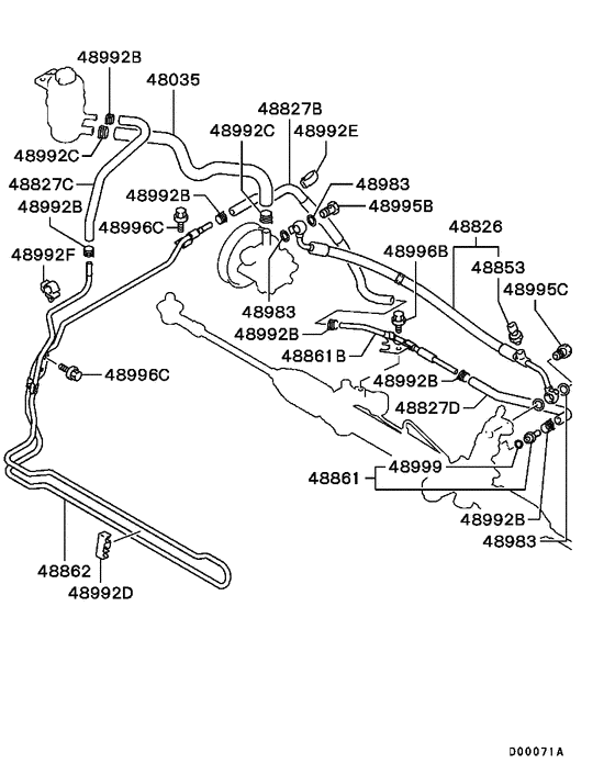 Power steering oil line