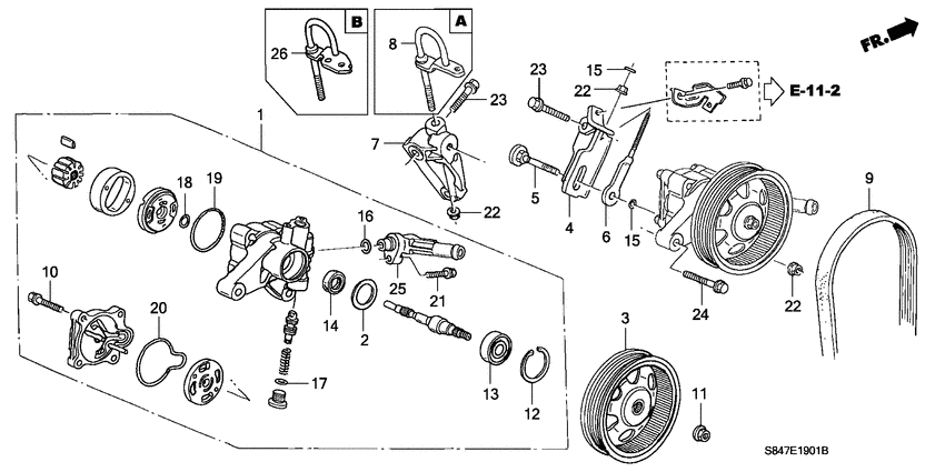 Power steering pump/ bracket