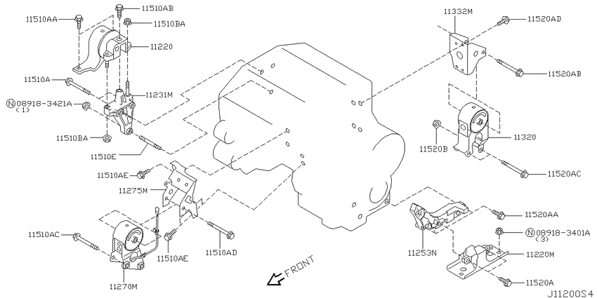 Engine & transmission   mounting