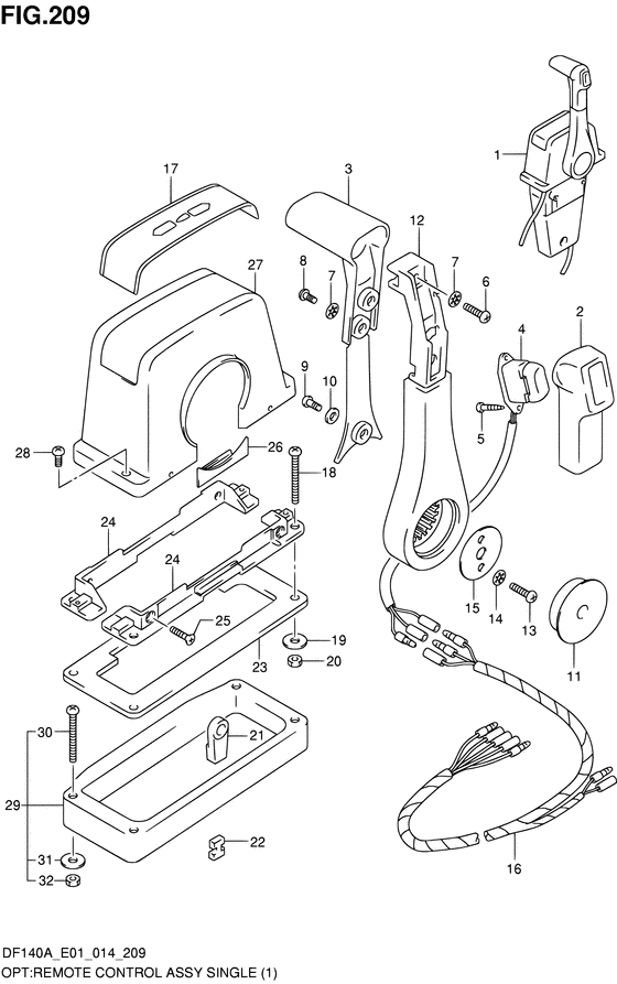 Opt:remote control assy single
