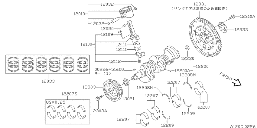 Piston,crankshaft & flywheel