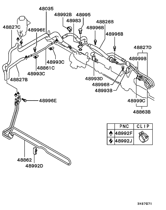 Power steering oil line