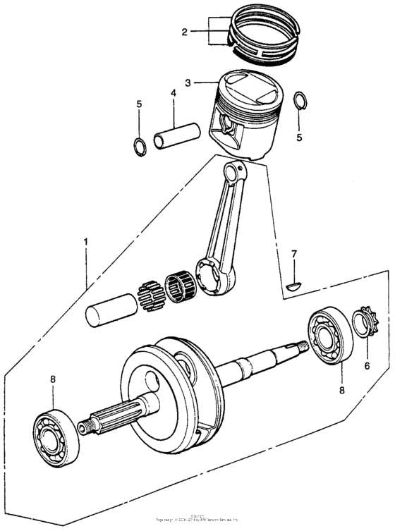 Crankshaft + piston