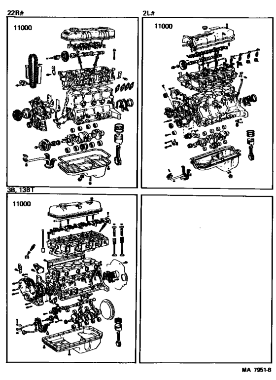 Partial Engine Assembly for 1986 - 1990 Toyota LAND CRUISER LJ73 ...