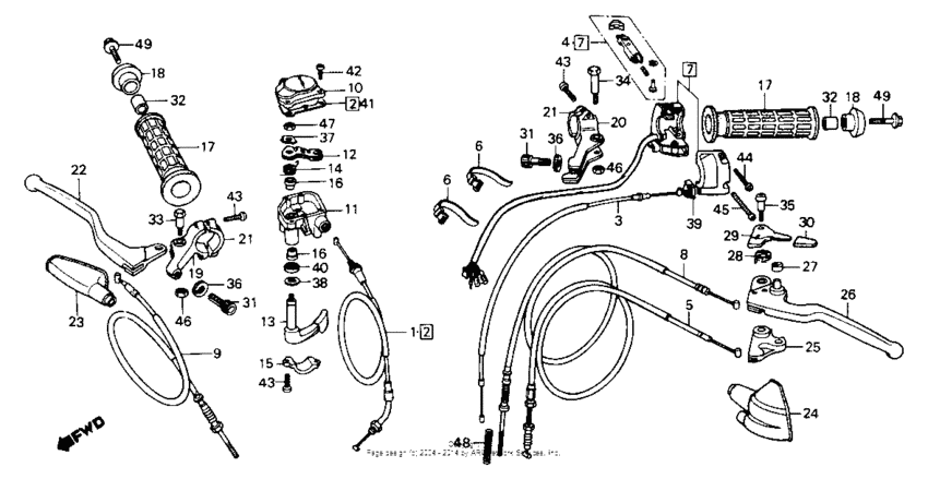 Switch + handle lever + cable