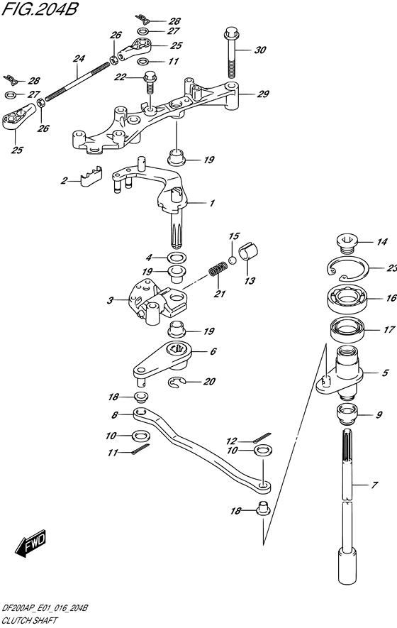 Clutch shaft