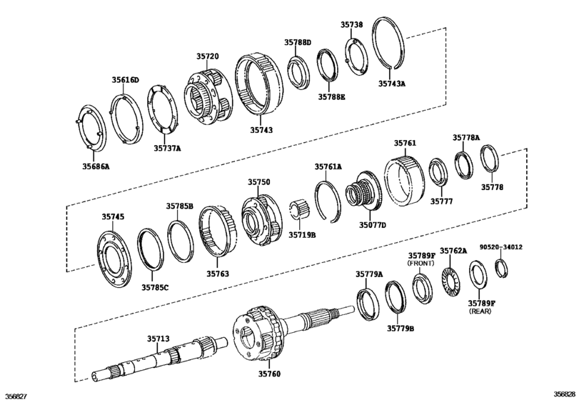Planetary Gear, Reverse Piston & Counter Gear(Atm)