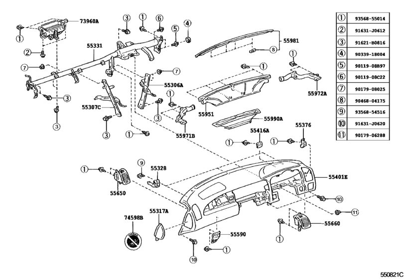 Instrument Panel & Glove Compartment