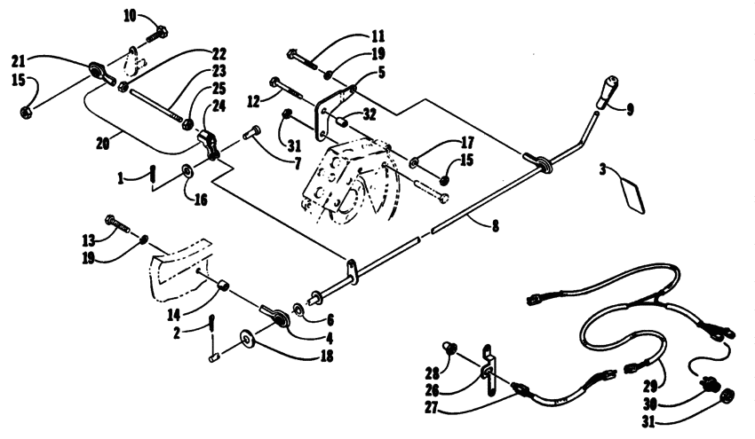Reverse shift lever assembly