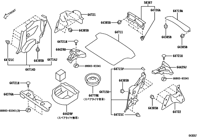 Package Tray Panel & Luggage Compartment Mat