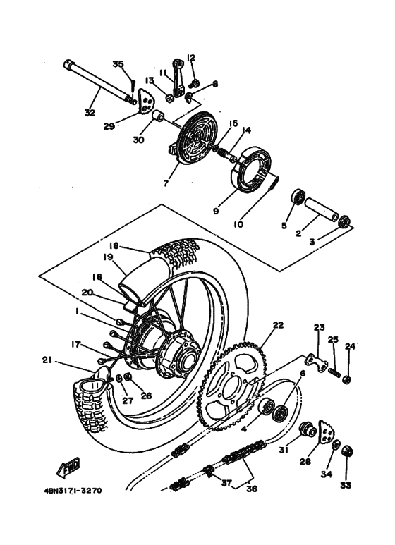 Rear wheel