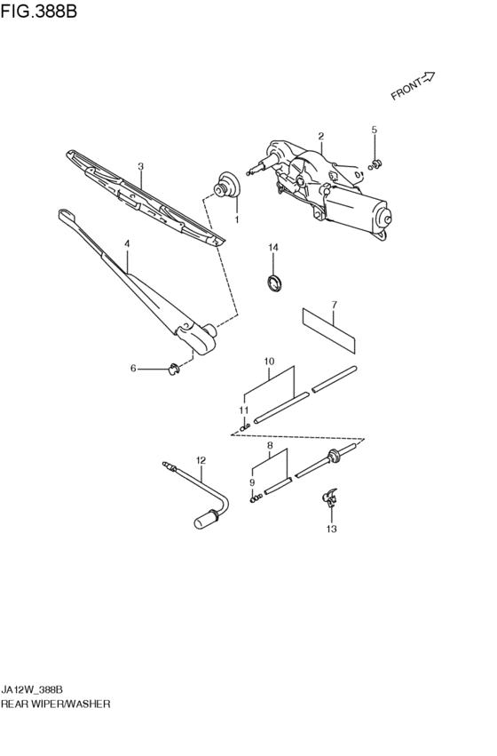 rear wind windshield wiper / washer
