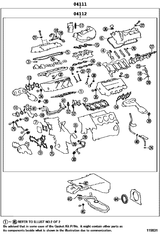 Engine Overhaul Gasket Kit