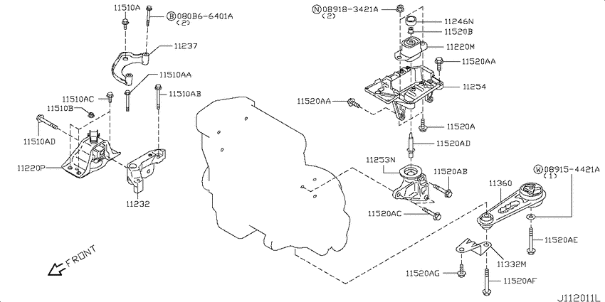 Engine & transmission   mounting