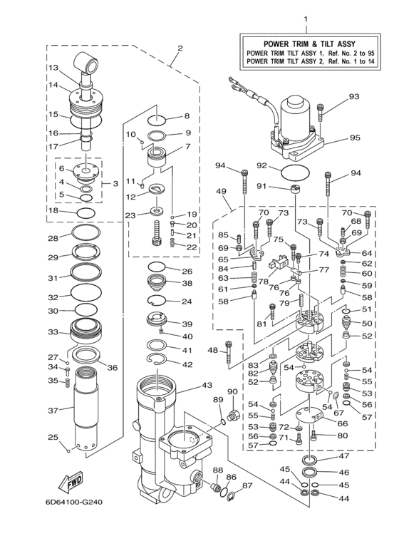 Power trim tilt assy