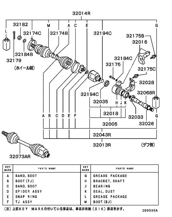 Front axle drive shaft