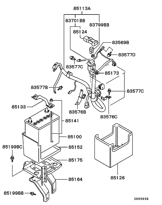 Battery cable & bracket