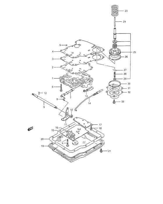 At valve and oil pan