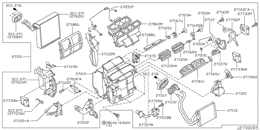Heater & blower unit