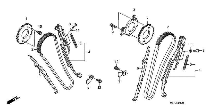 Cam chain/tensioner