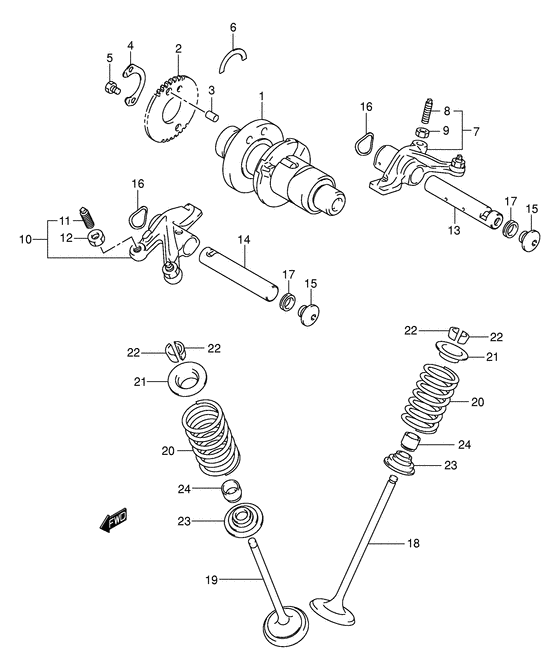 Camshaft - valve