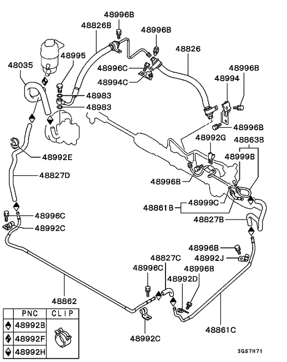 Power steering oil line