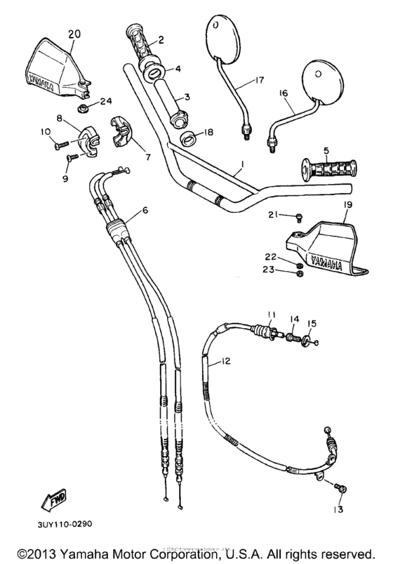 Steering handle & cable