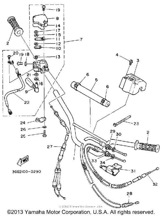 Handlebar-cable