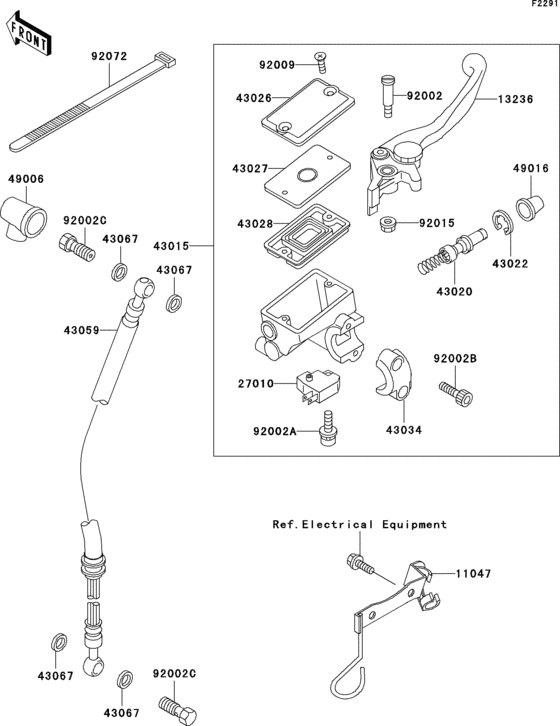 Front master cylinder