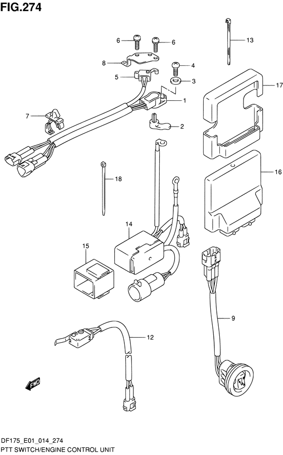 Ptt switch/engine control unit