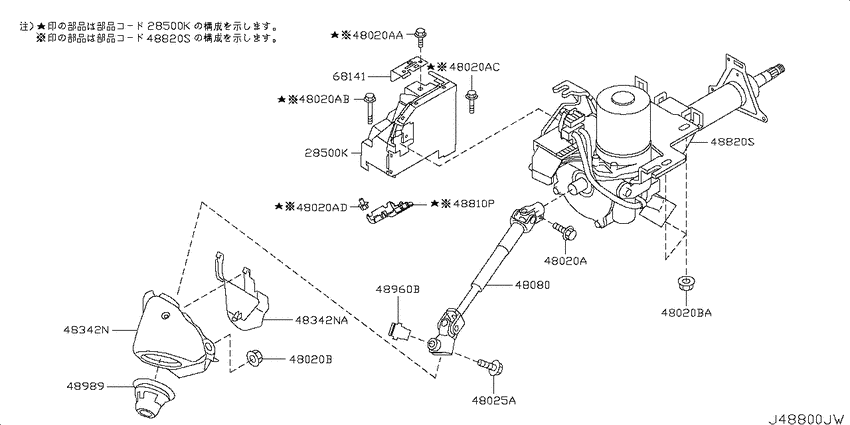 Steering column