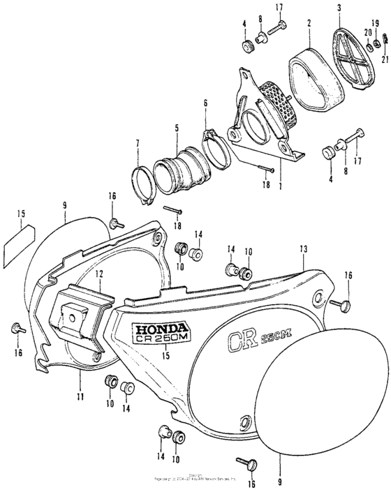 Air cleaner + side cover m