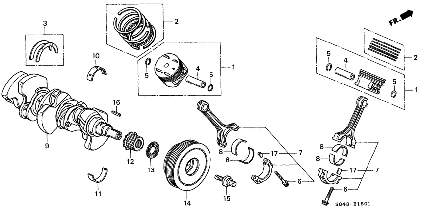 Crankshaft/piston