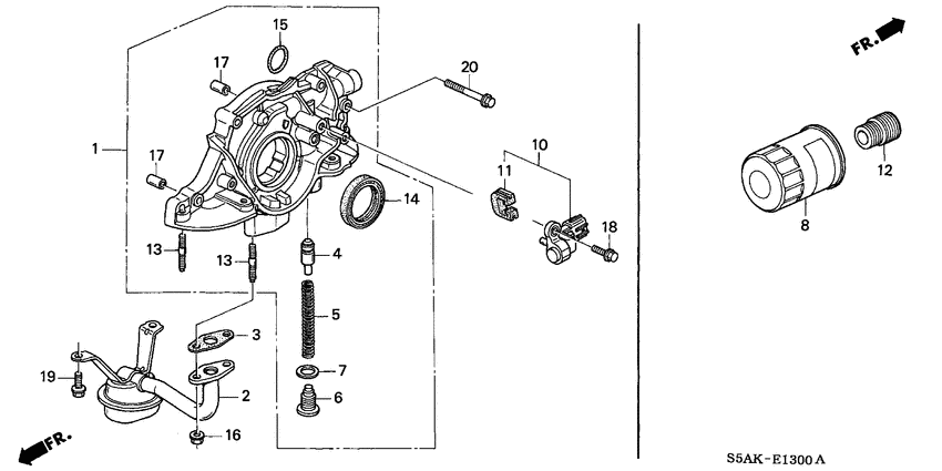 Oil pump/oil strainer