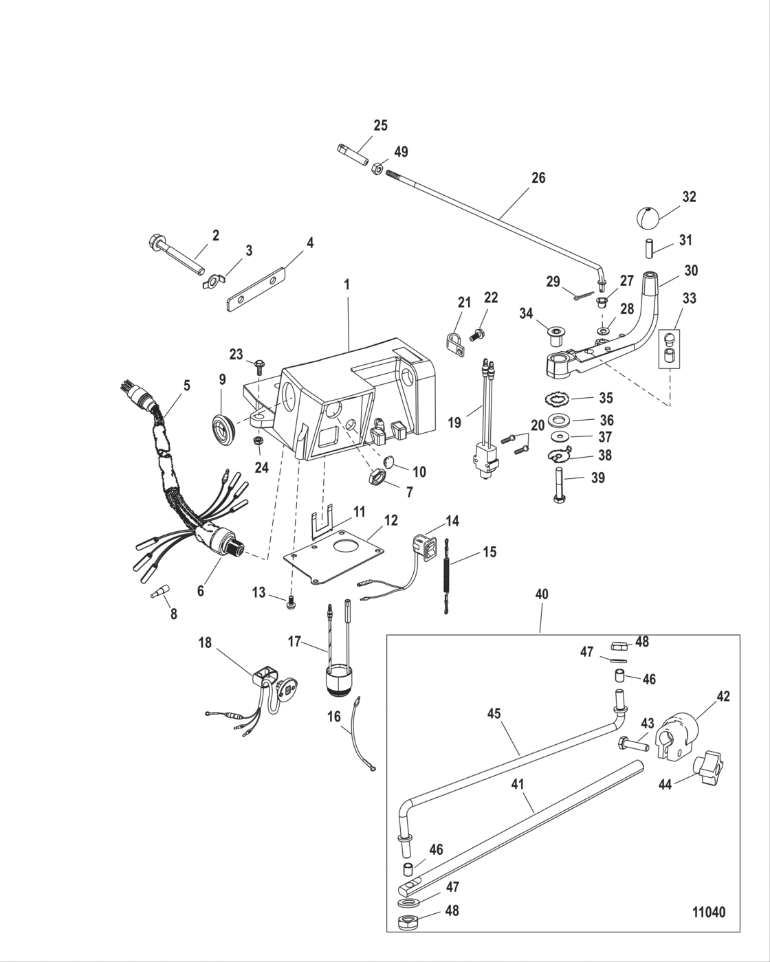 Steering Handle Kit Components 896648A09